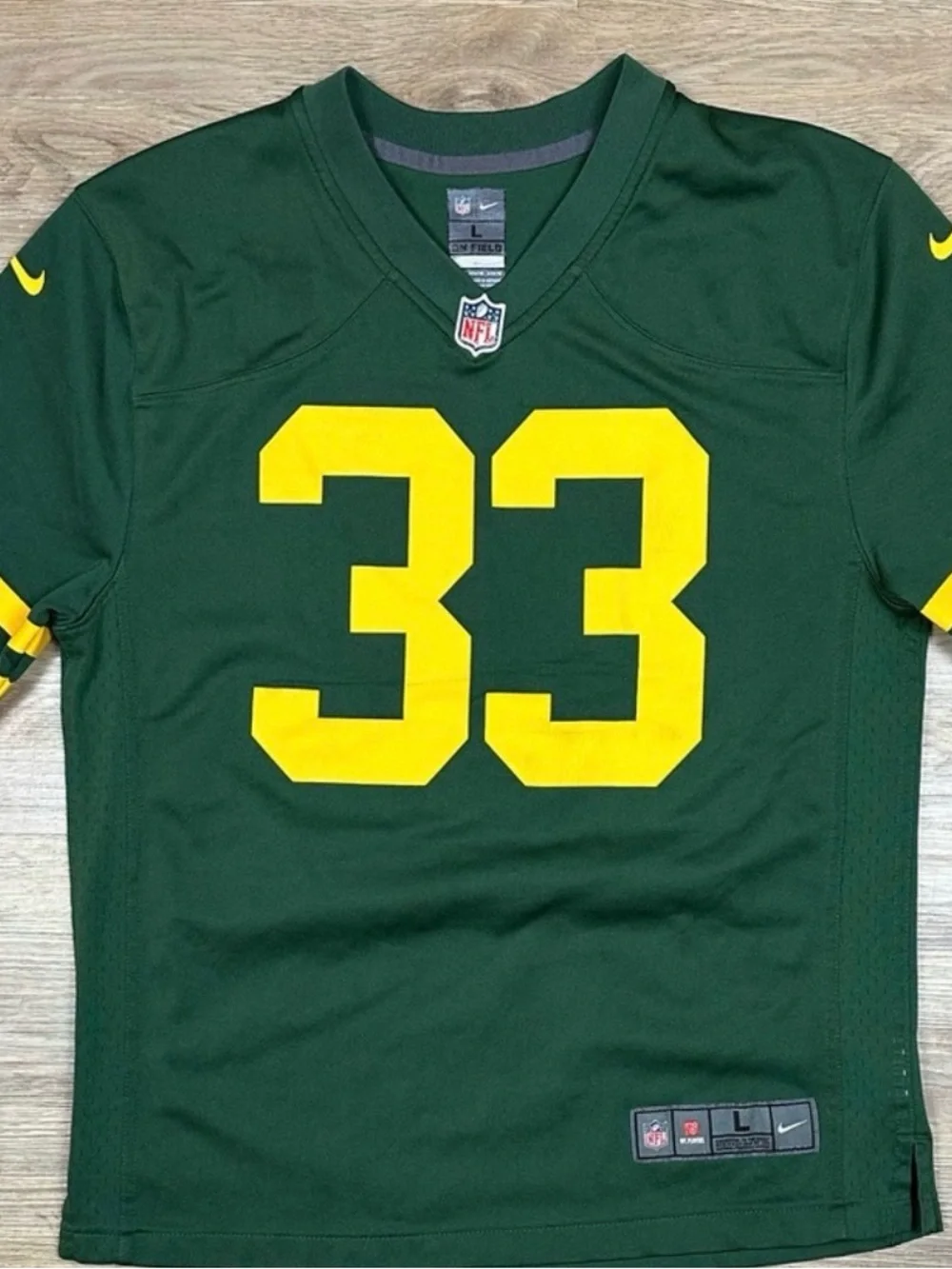 Nike Green and Yellow Kids Football Jersey #33